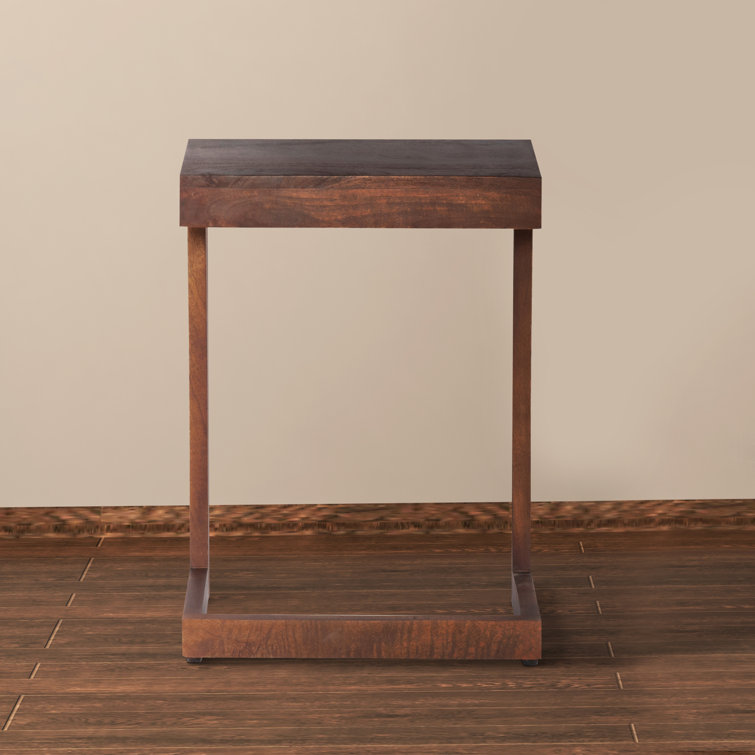 The Twillery Co. Heywood C Shaped Side Table With Wooden Frame